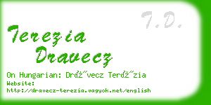 terezia dravecz business card